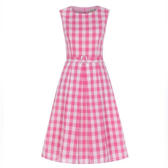 Lindy Bop Dresses & Skirts - [US L]Lindy Bop Pink and White Colette' Pink Gingham 60's Jackie O Dress